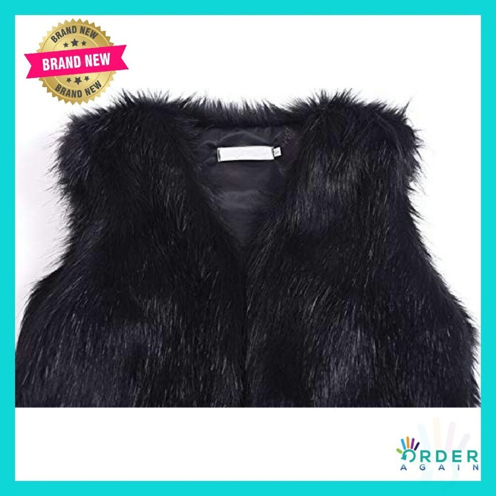 Faux Fur Vest Sleeveless Jacket Cozy Chic Oversized Y2K Style - Picture 5 of 5